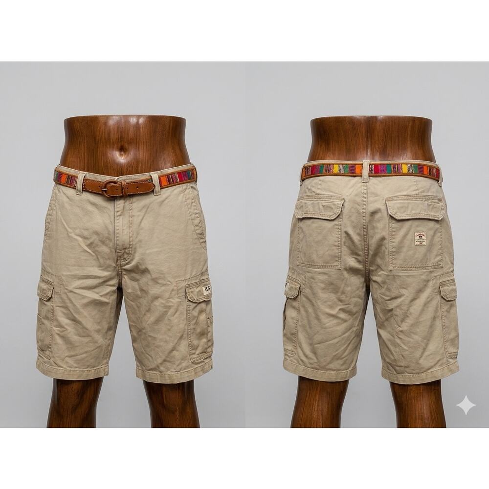 U.S. Polo Assn. Men’s Cargo Shorts + Woven Belt 🩳✨